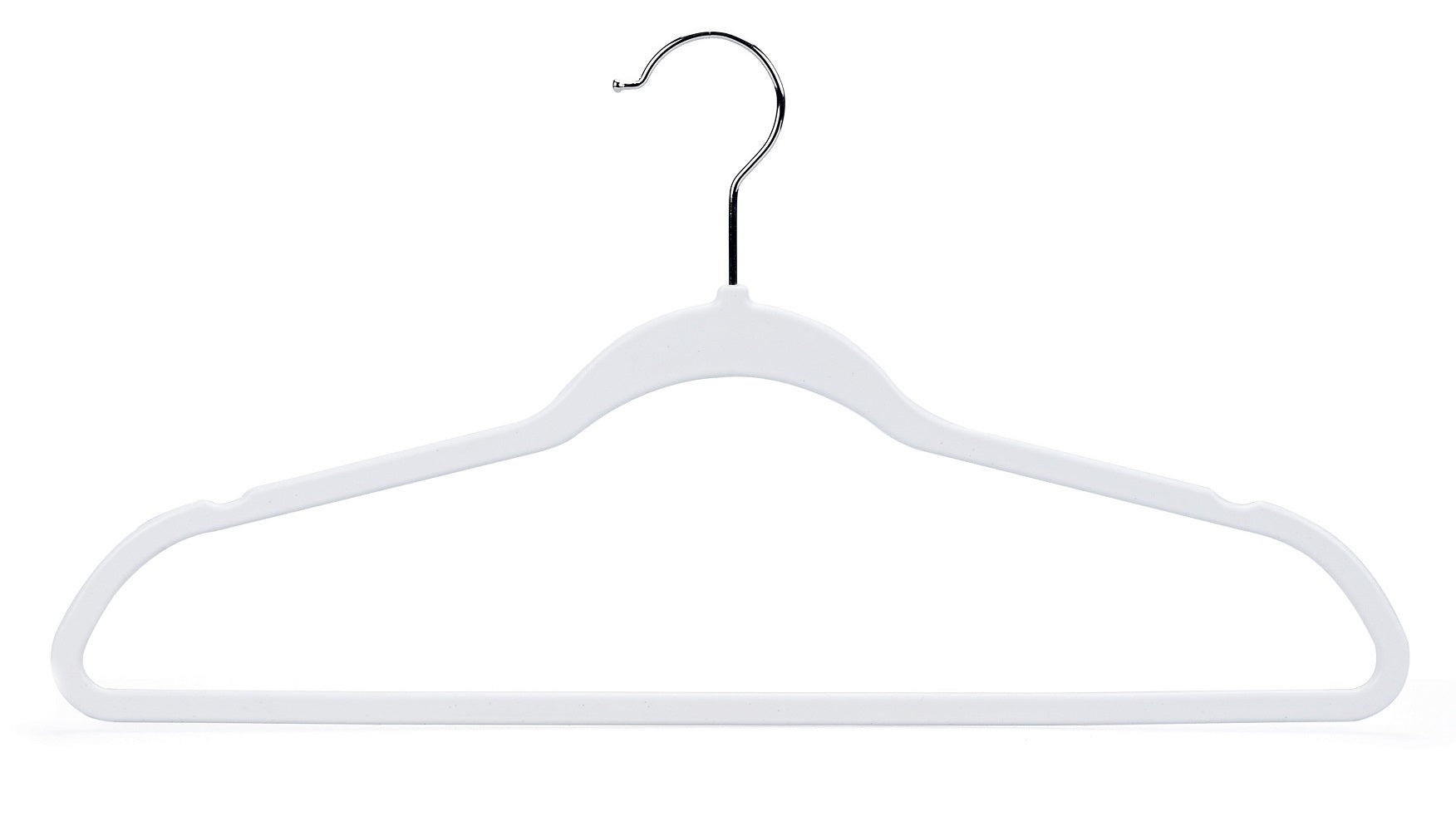 PL014 - Space saving Plastic Shirt Hangers - White - 160 Pcs