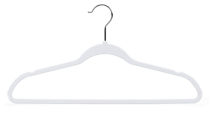 PL014 - Space saving Plastic Shirt Hangers - White - 160 Pcs