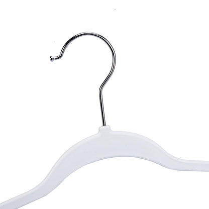 PL014 - Space saving Plastic Shirt Hangers - White - 160 Pcs