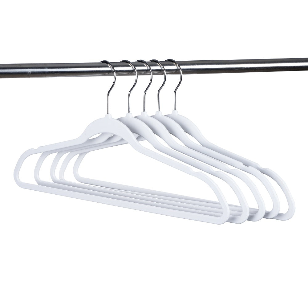 PL014 - Space saving Plastic Shirt Hangers - White - 160 Pcs