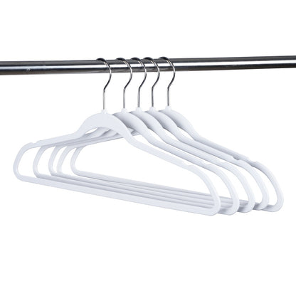 PL014 - Space saving Plastic Shirt Hangers - White - 160 Pcs