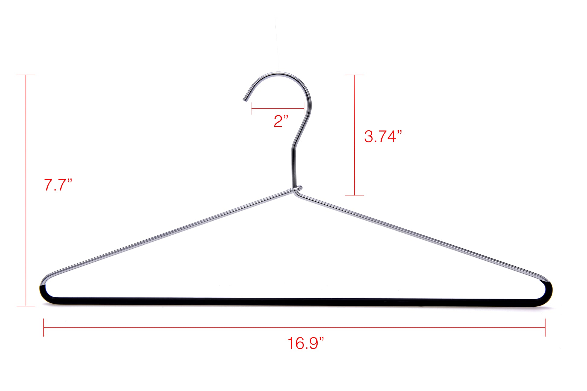 M010 - Metal Hanger with Black PVC coating on Bottom - 100