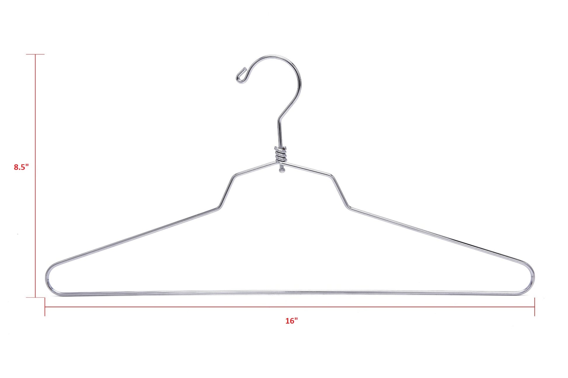M016 - Metal Suit Hanger, Swivel Hook, 16 inch - 100 Hangers