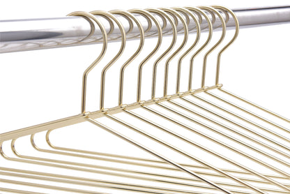 M020 - Gold Metal 17" Heavy Duty Hanger - 100 Hangers