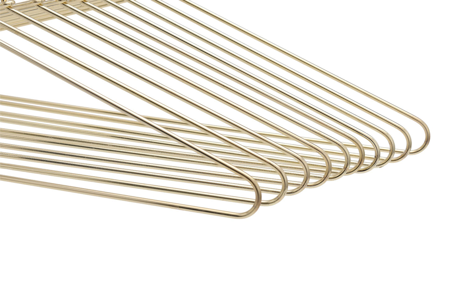 M020 - Gold Metal 17" Heavy Duty Hanger - 100 Hangers