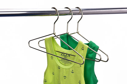 M022 - Gold Metal 12" Heavy Duty Kids Hanger - 100 Hangers