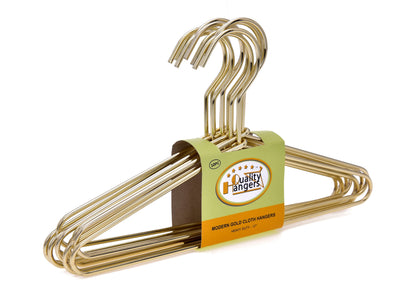 M022 - Gold Metal 12" Heavy Duty Kids Hanger - 100 Hangers