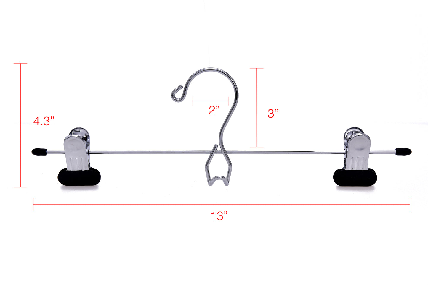 M054 - Heavy Duty Metal Add On Hanger Wide Clips - 72 pcs (Retail Packed)