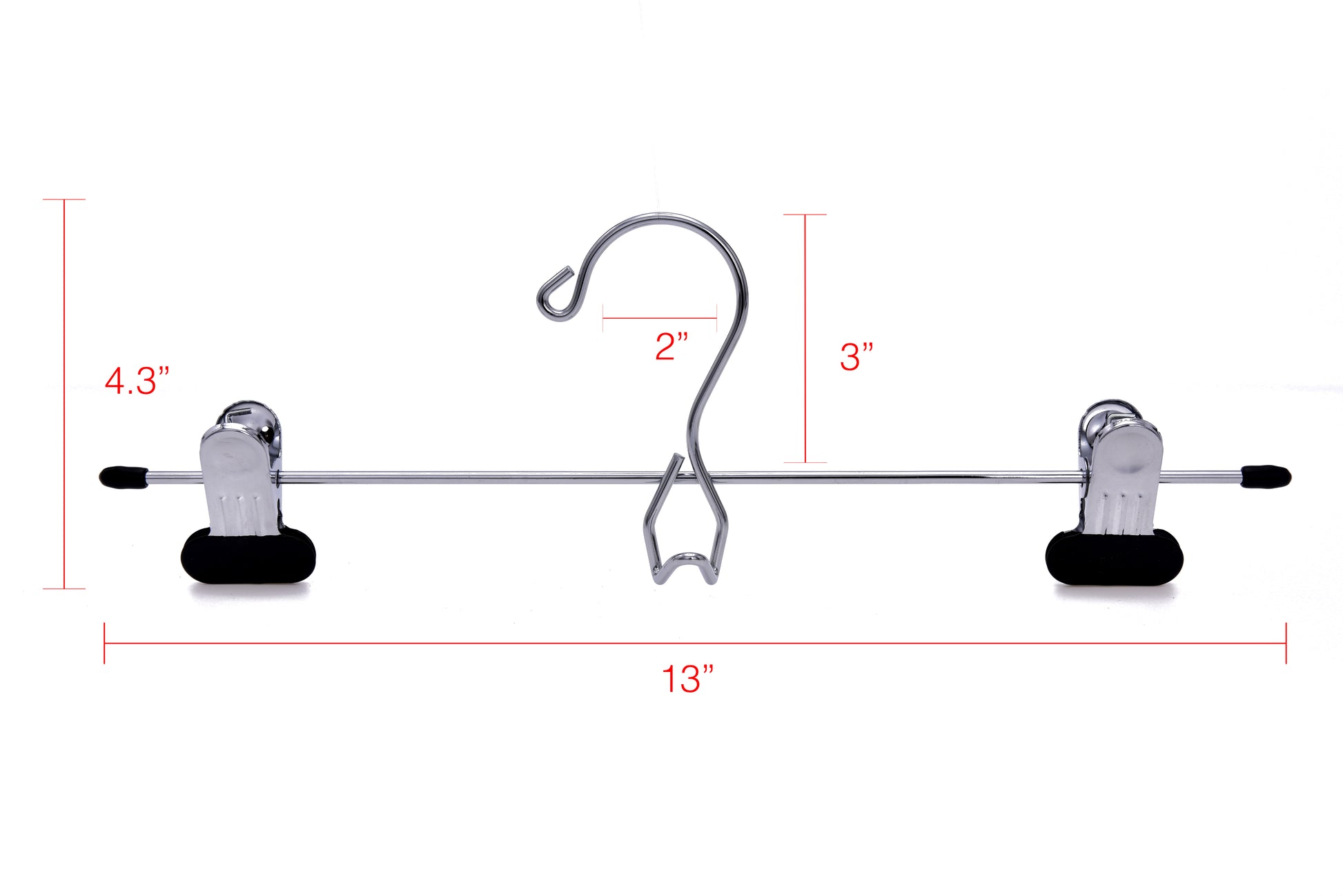 M054 - Heavy Duty Metal Add On Hanger Wide Clips - 72 pcs (Retail Packed)