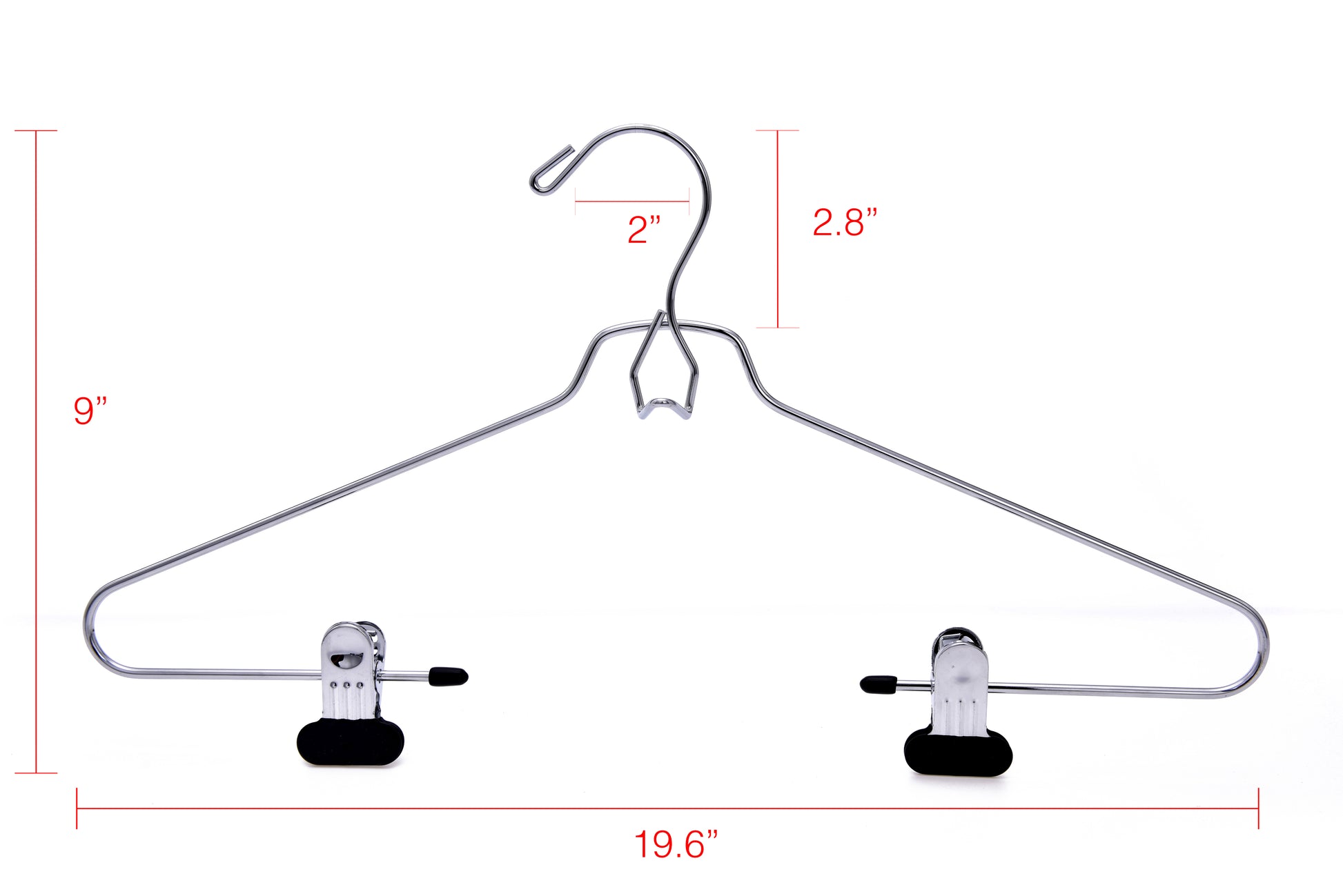 M059 - Heavy Duty Metal Add On Hanger Wide Clips - 60 Pcs (Retail Packed)