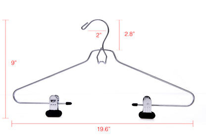 M059 - Heavy Duty Metal Add On Hanger Wide Clips - 60 Pcs (Retail Packed)