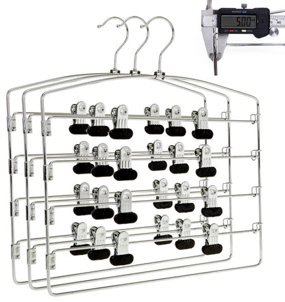 M061 - Heavy Duty 4 Tier Hanger Rack with Clips - 30 pcs