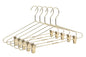 M070 - Gold Metal 17" Heavy Duty Skirt Hanger - 100 Hangers