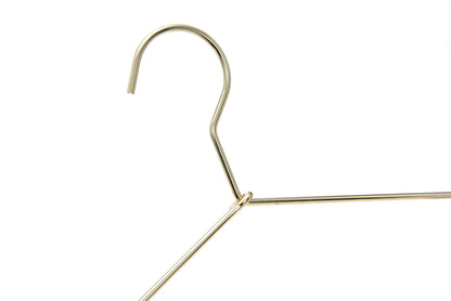 M070 - Gold Metal 17" Heavy Duty Skirt Hanger - 100 Hangers
