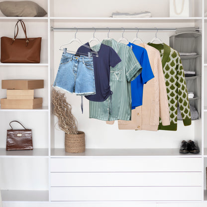 P255 Plastic Skirt Hangers Slim Heavy Duty - Clear - 100 Hangers