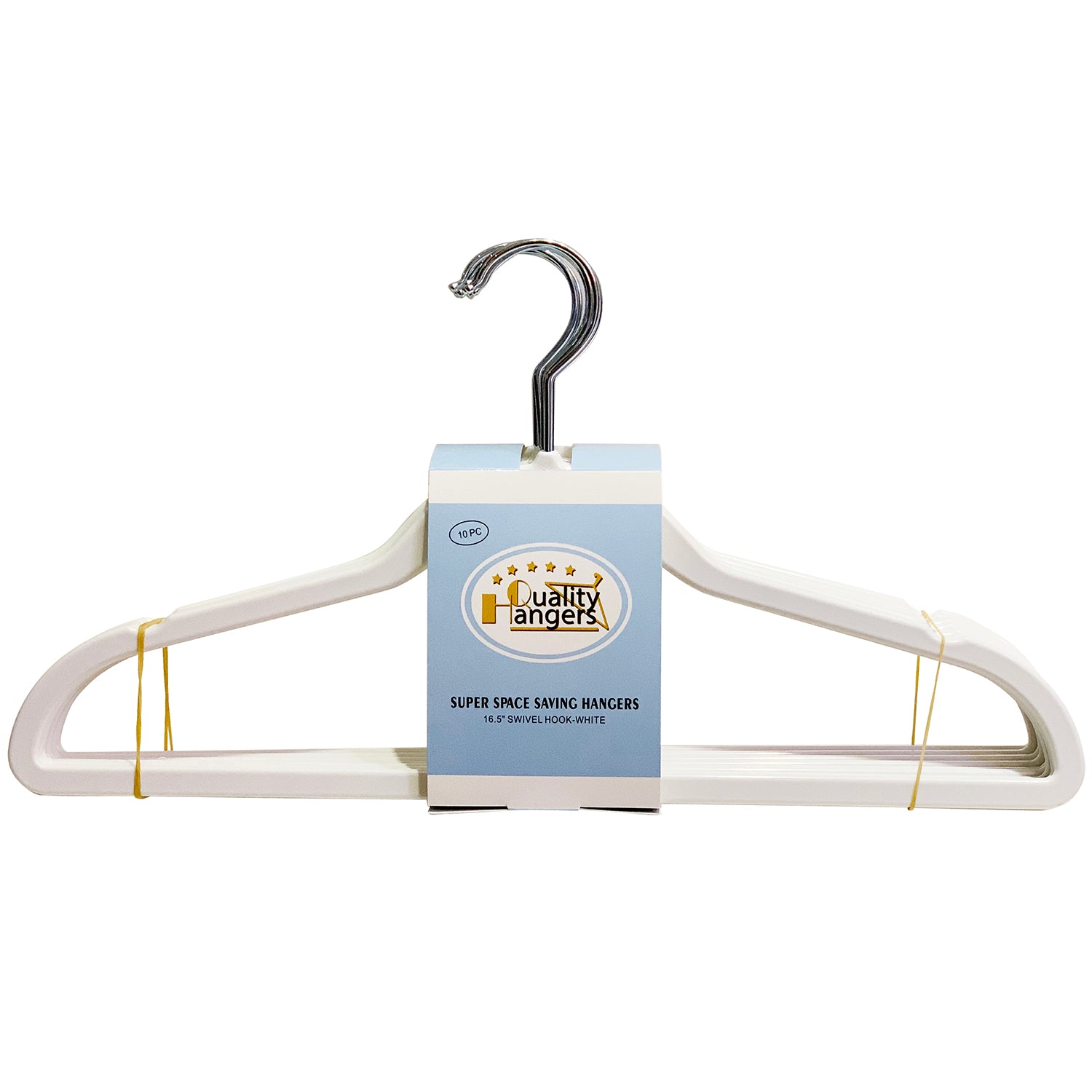P411 - Space saving Plastic Shirt Hangers - White - 200 Hangers (Retail Packed)
