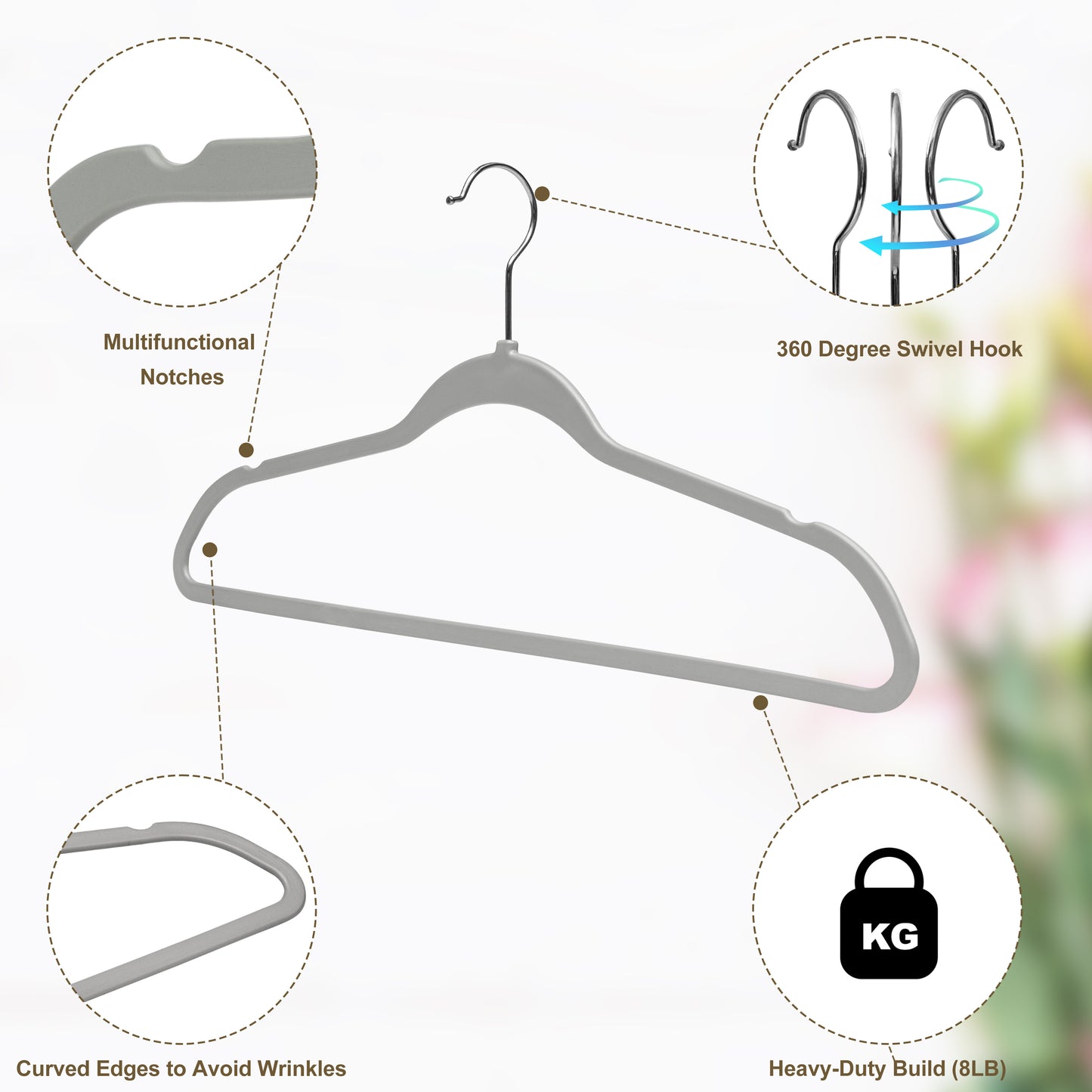 PL020 - Plastic Shirt Hangers Heavy Duty - Gary - 200 Hangers