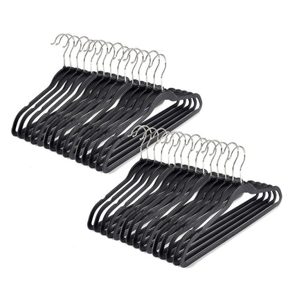 PL030 - Kids Plastic Hanger for Coats and Shirts with Swivel Hook, Chrome Hook