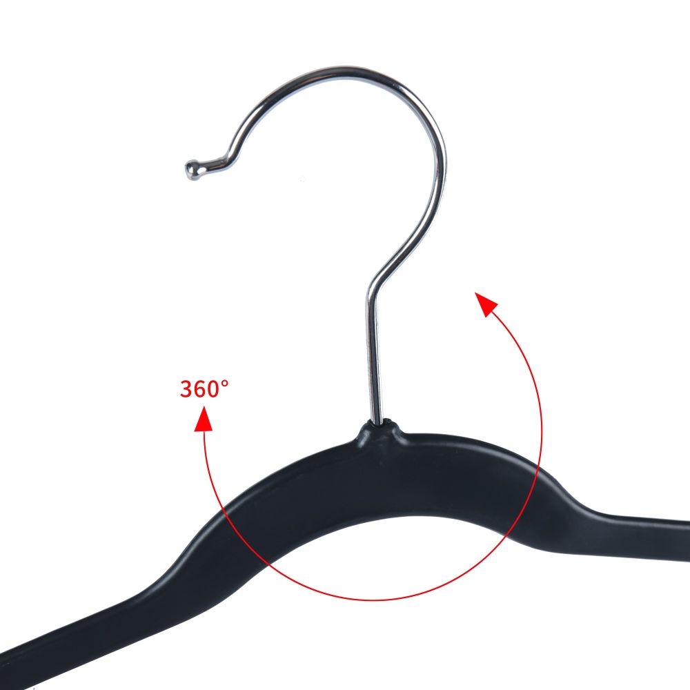 PL030 - Kids Plastic Hanger for Coats and Shirts with Swivel Hook, Chrome Hook