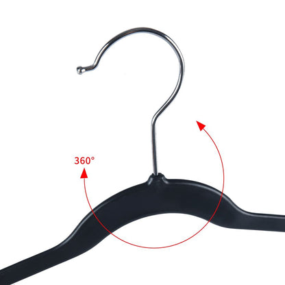 PL030 - Kids Plastic Hanger for Coats and Shirts with Swivel Hook, Chrome Hook