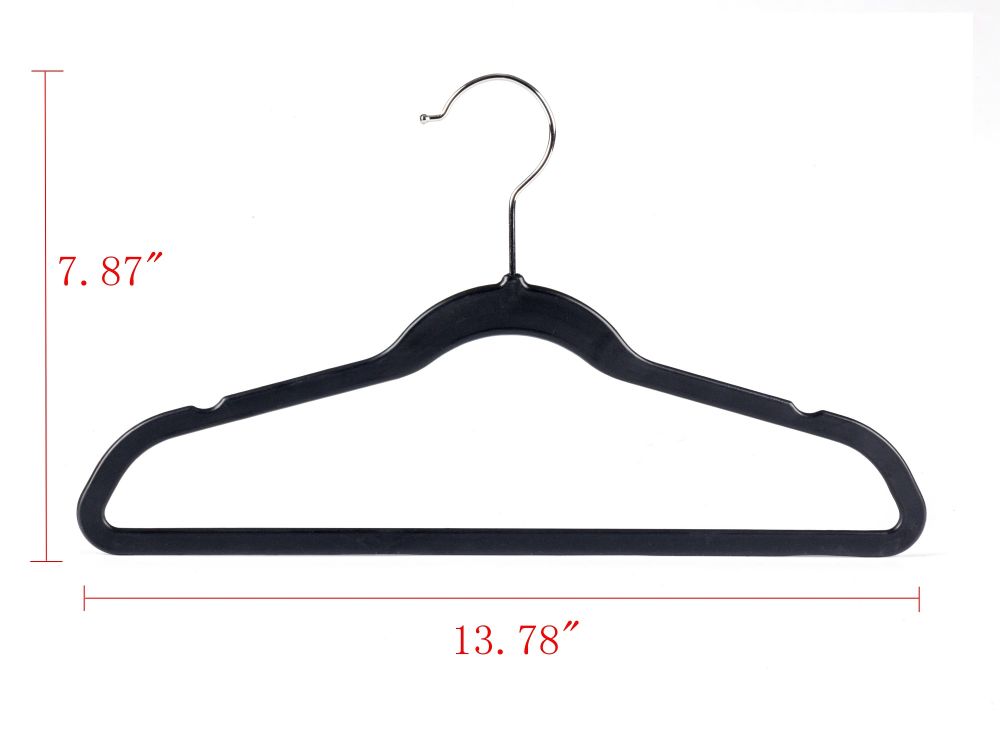 PL030 - Kids Plastic Hanger for Coats and Shirts with Swivel Hook, Chrome Hook
