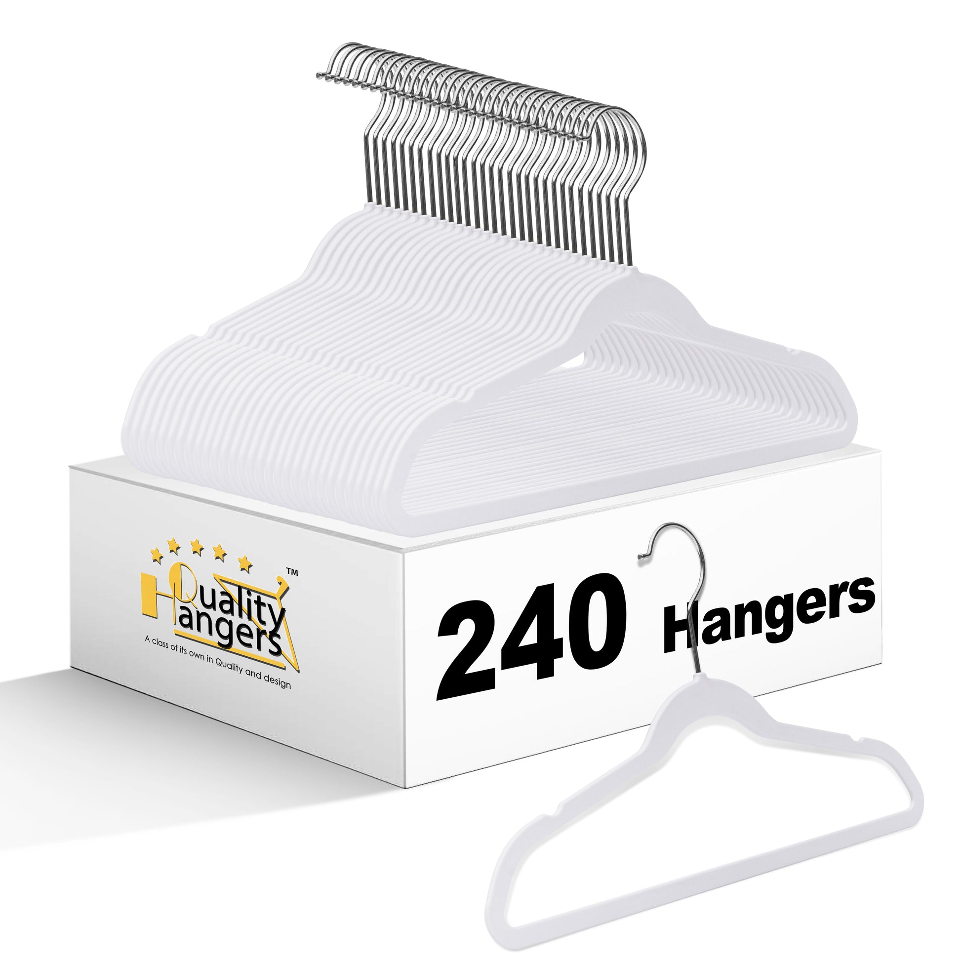 PL032 - Kids Plastic Hanger Swivel Hook, Chrome Hook, White