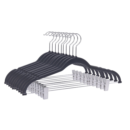 P412-BK Plastic Skirt Hangers - Black - 100 Hangers