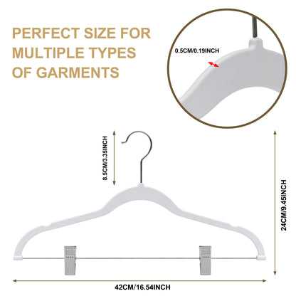 PL052 Plastic Skirt Hangers - White
