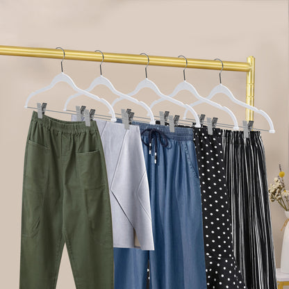 PL052 Plastic Skirt Hangers - White