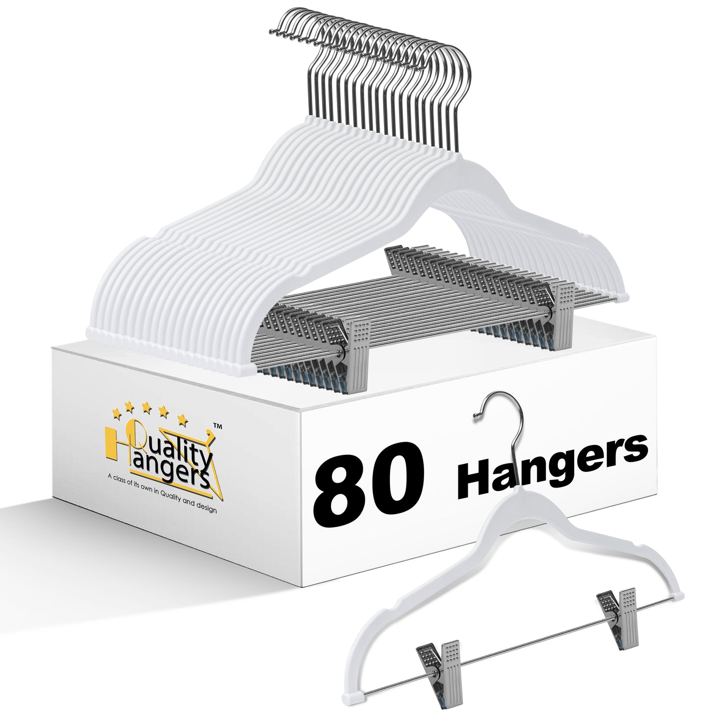 PL052 Plastic Skirt Hangers - White