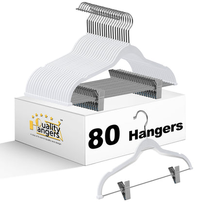 PL052 Plastic Skirt Hangers - White