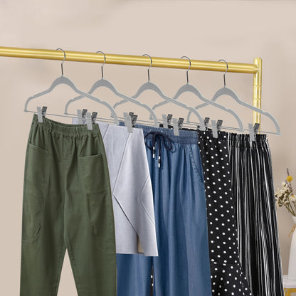 PL053 Plastic Skirt Hangers - Gray - 80 Hangers