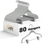 PL053 Plastic Skirt Hangers - Gray - 80 Hangers