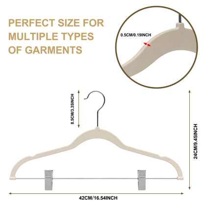 PL054 Plastic Skirt Hangers - Ivory - 80 Hangers 