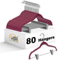 PL056-30 - Plastic Skirt Hangers Heavy Duty - Raspberry with clips - 80