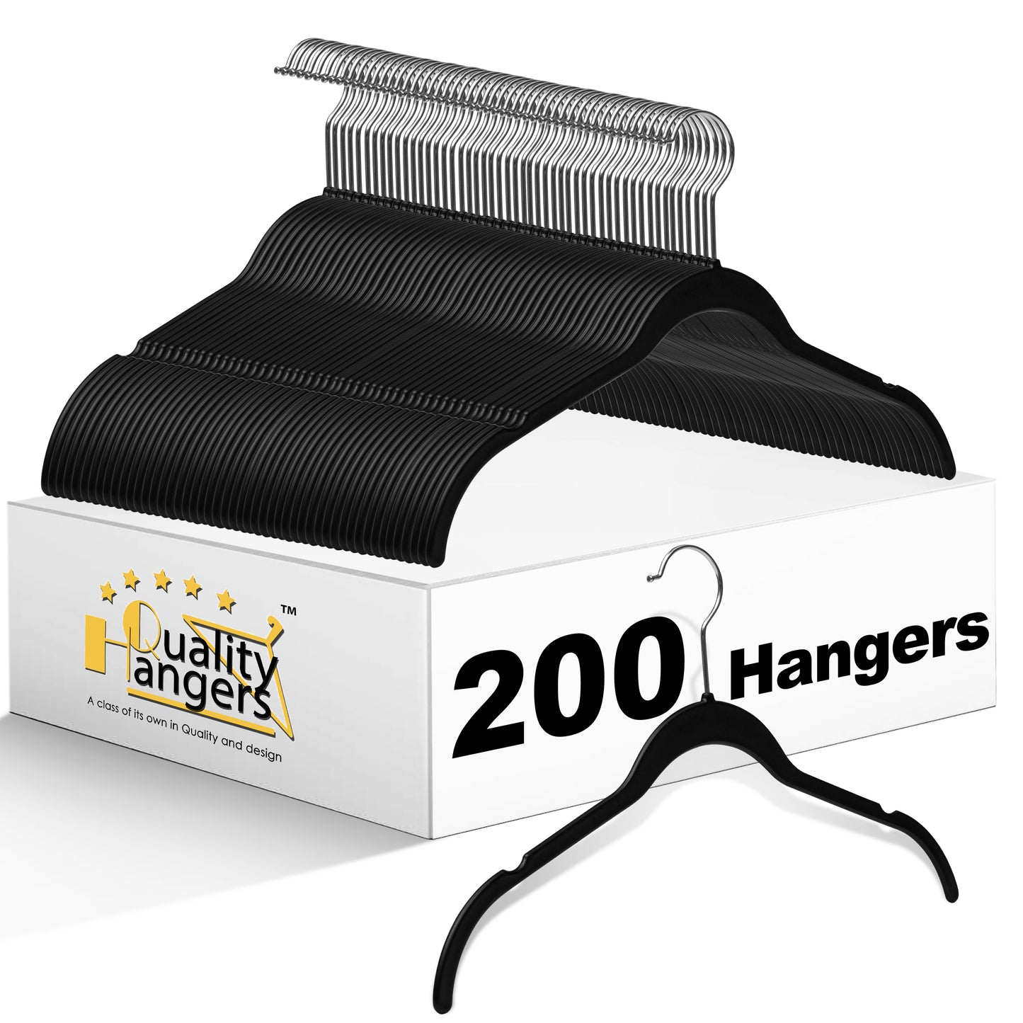 PL060 - 16.5" ABS Plastic Slim Shirt Hangers 