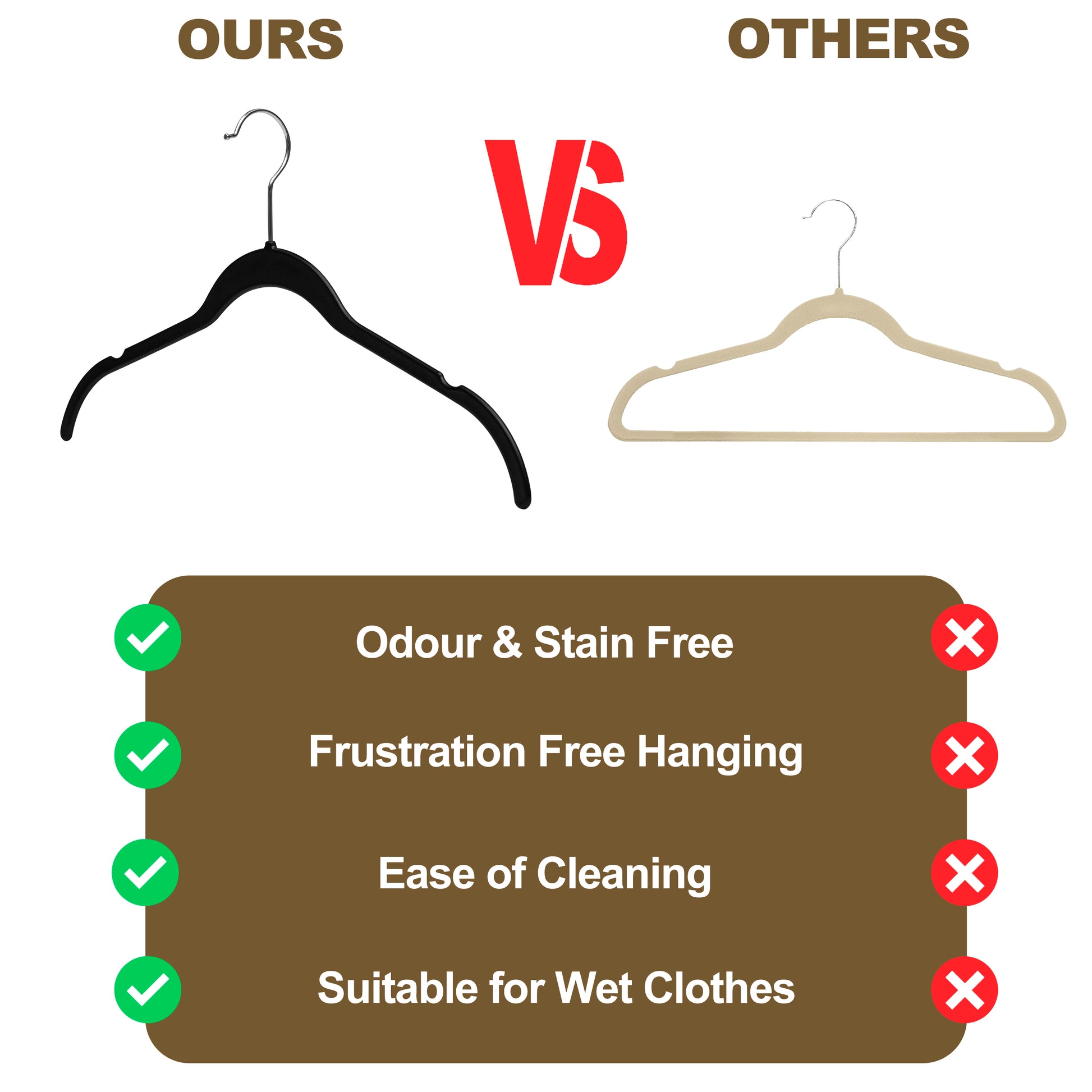 PL060 - 16.5" ABS Plastic Slim Shirt Hangers 