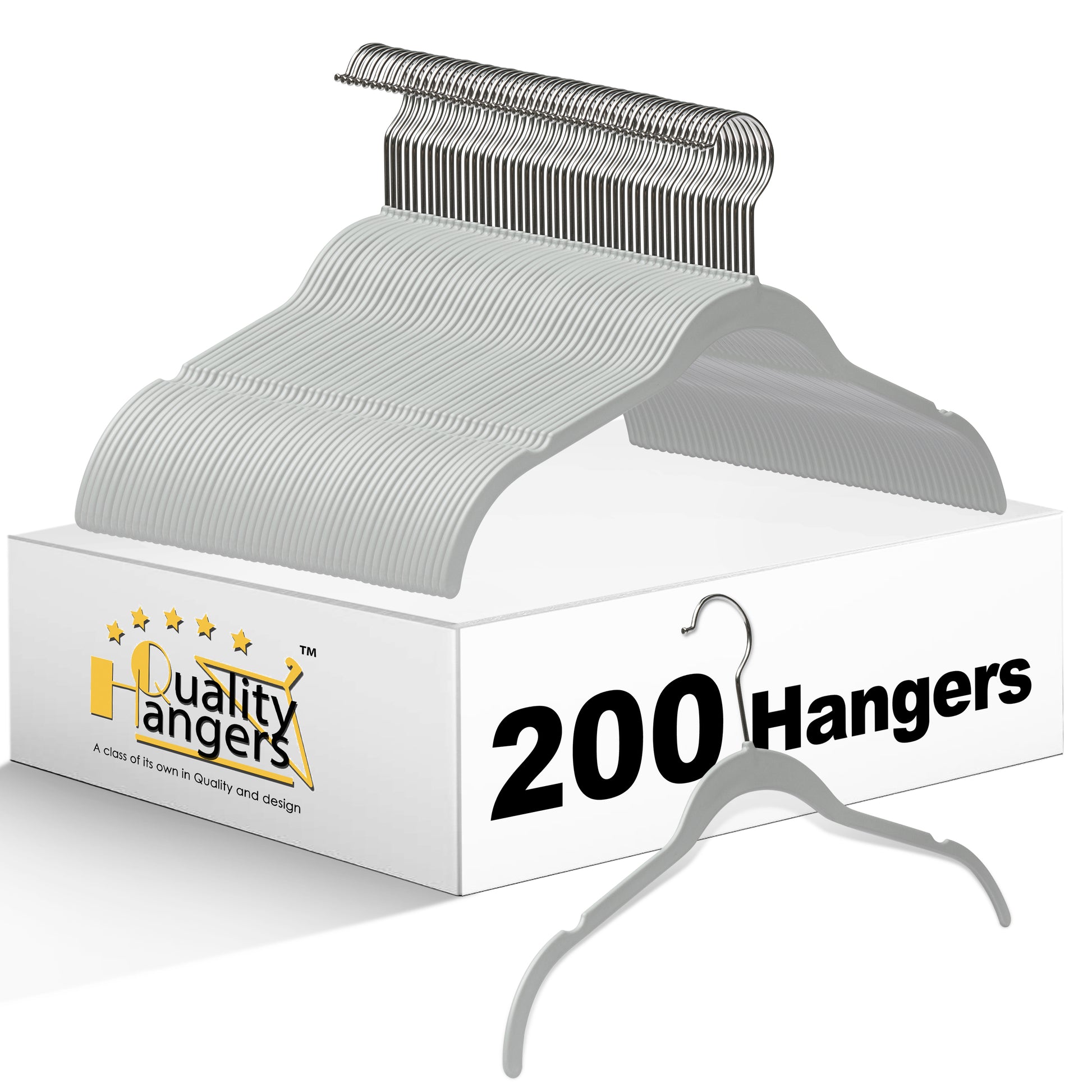 PL060 - 16.5" ABS Plastic Slim Shirt Hangers 