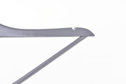 W060 - Semi Curved Wooden Hangers, 17.5" Light Gray -90