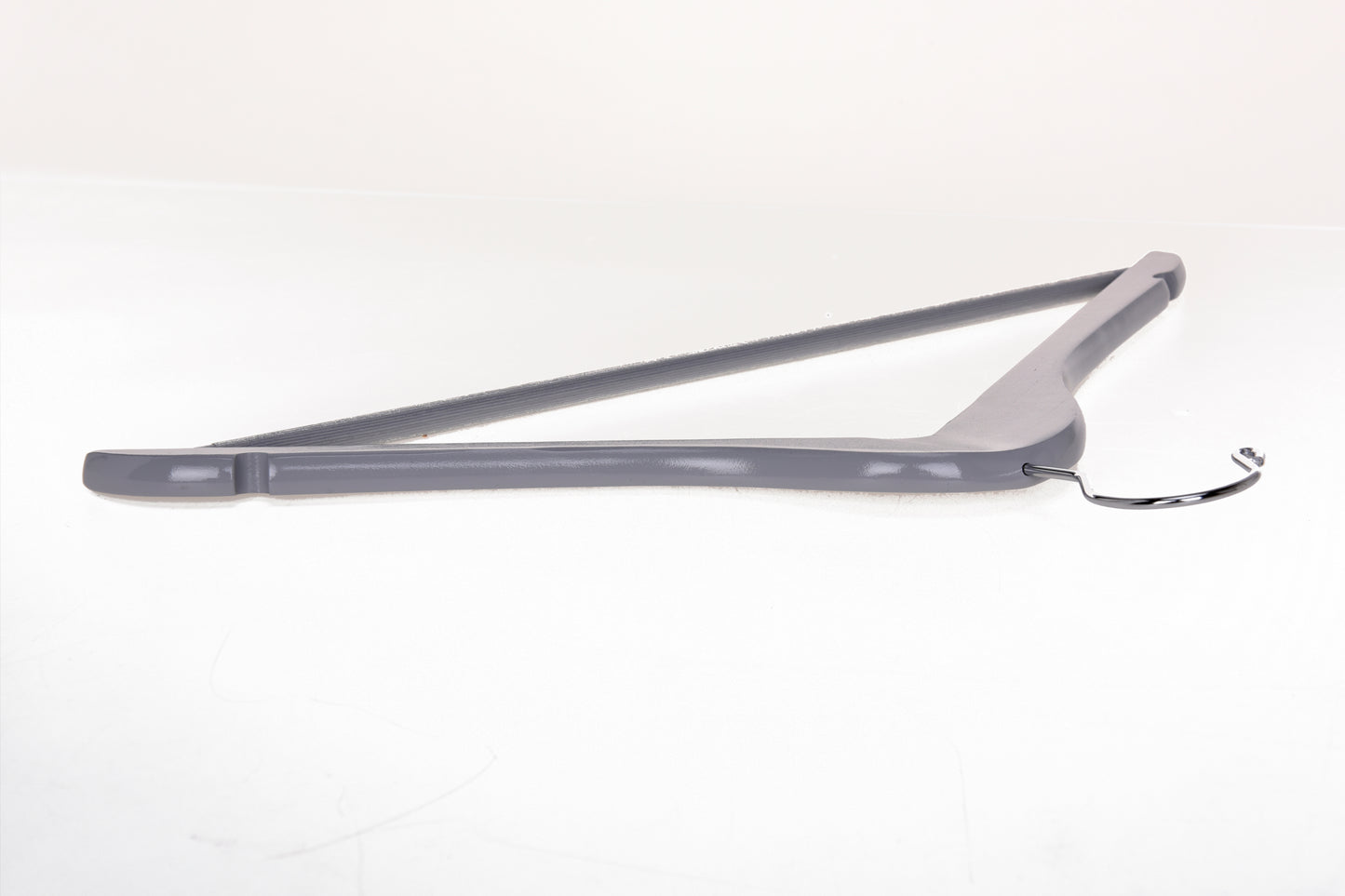 W060 - Semi Curved Wooden Hangers, 17.5" Light Gray -90