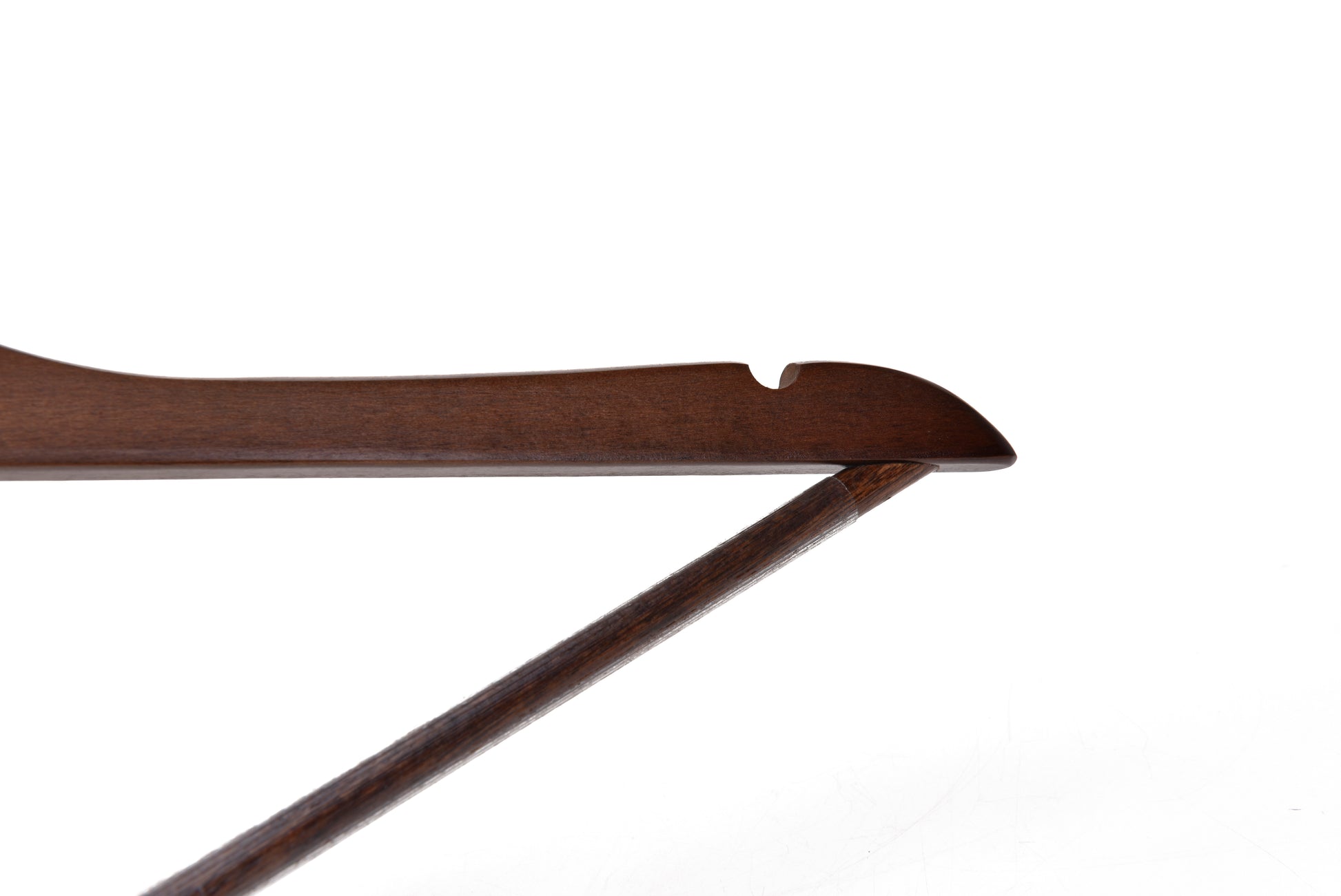 W010 - Semi Curved Wooden Suit Coat Hangers, 17.5" Walnut-Gold - 90