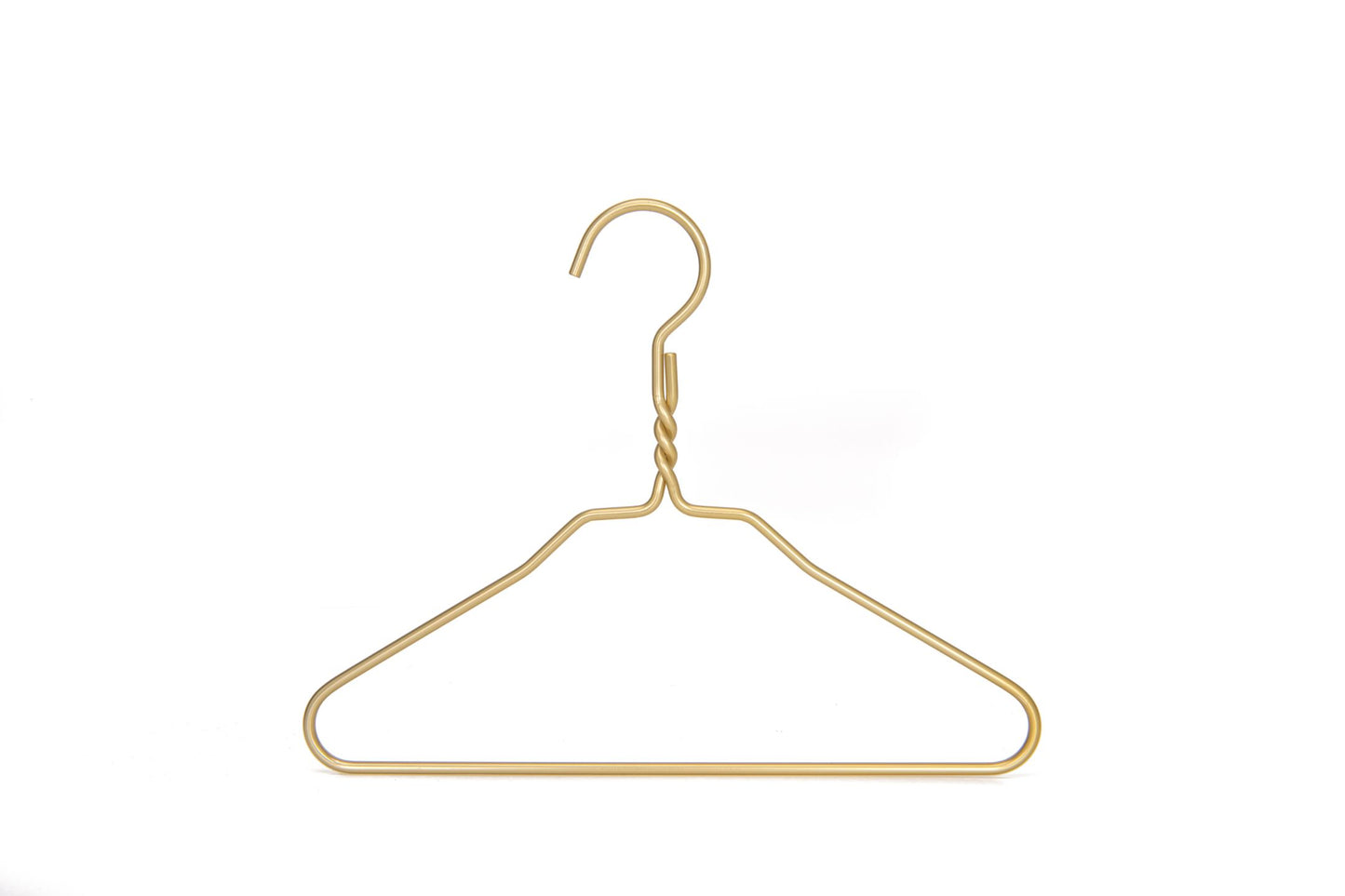 AL22 - 12" Kids size Gold Aluminum Suit Hangers -100 Hangers