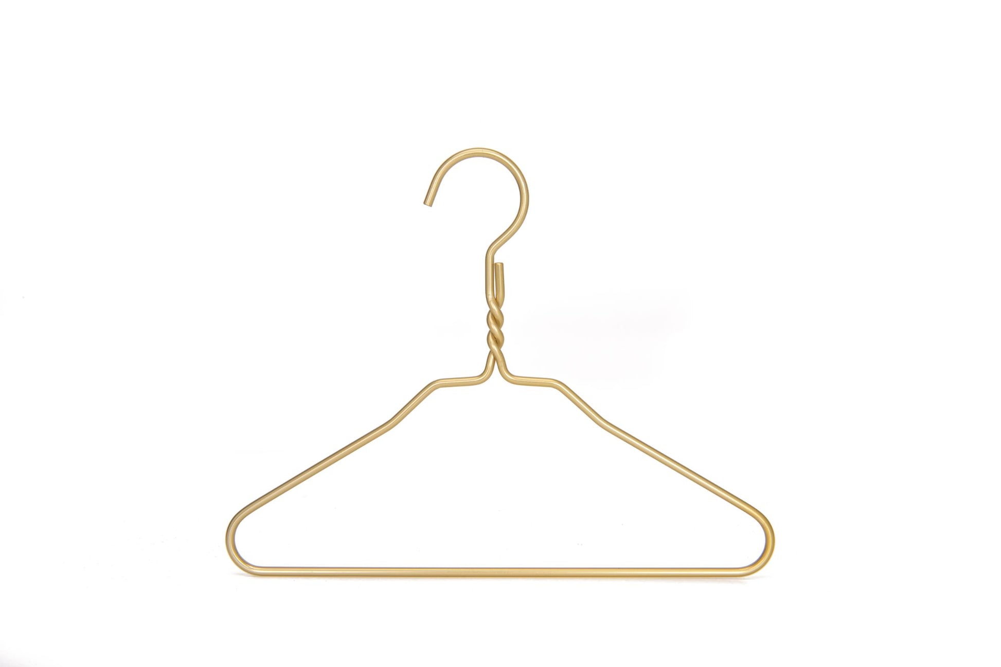 AL22 - 12" Kids size Gold Aluminum Suit Hangers -100 Hangers