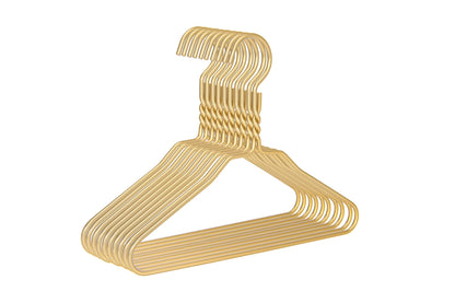 AL22 - 12" Kids size Gold Aluminum Suit Hangers -100 Hangers