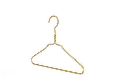 AL21 - 14" Junior size Gold Aluminum Suit Hangers -100 Hangers 