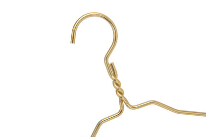 AL21 - 14" Junior size Gold Aluminum Suit Hangers -100 Hangers 