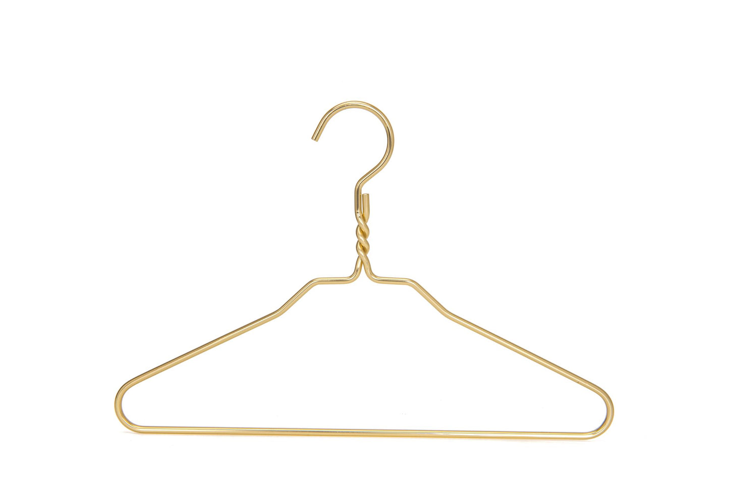 AL21 - 14" Junior size Gold Aluminum Suit Hangers -100 Hangers 