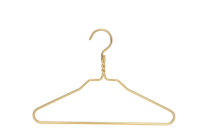AL21 - 14" Junior size Gold Aluminum Suit Hangers -100 Hangers 