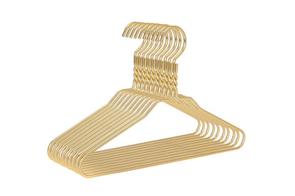 AL21 - 14" Junior size Gold Aluminum Suit Hangers -100 Hangers 