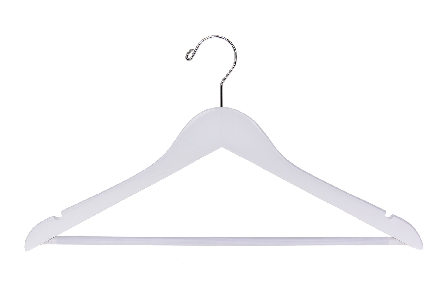 W040 - Semi Curved Wooden Hanger, 17.5" Natural - 80